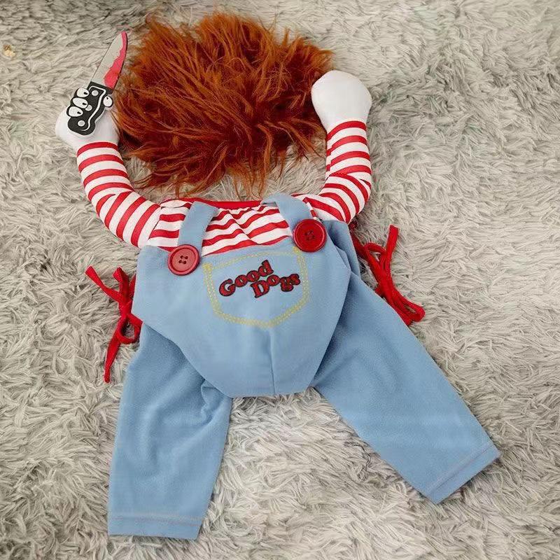 Costum festivă pentru câine: Costum de Crăciun și Halloween cu cuțit pentru câini de talie mică - Stil toamnă/iarnă