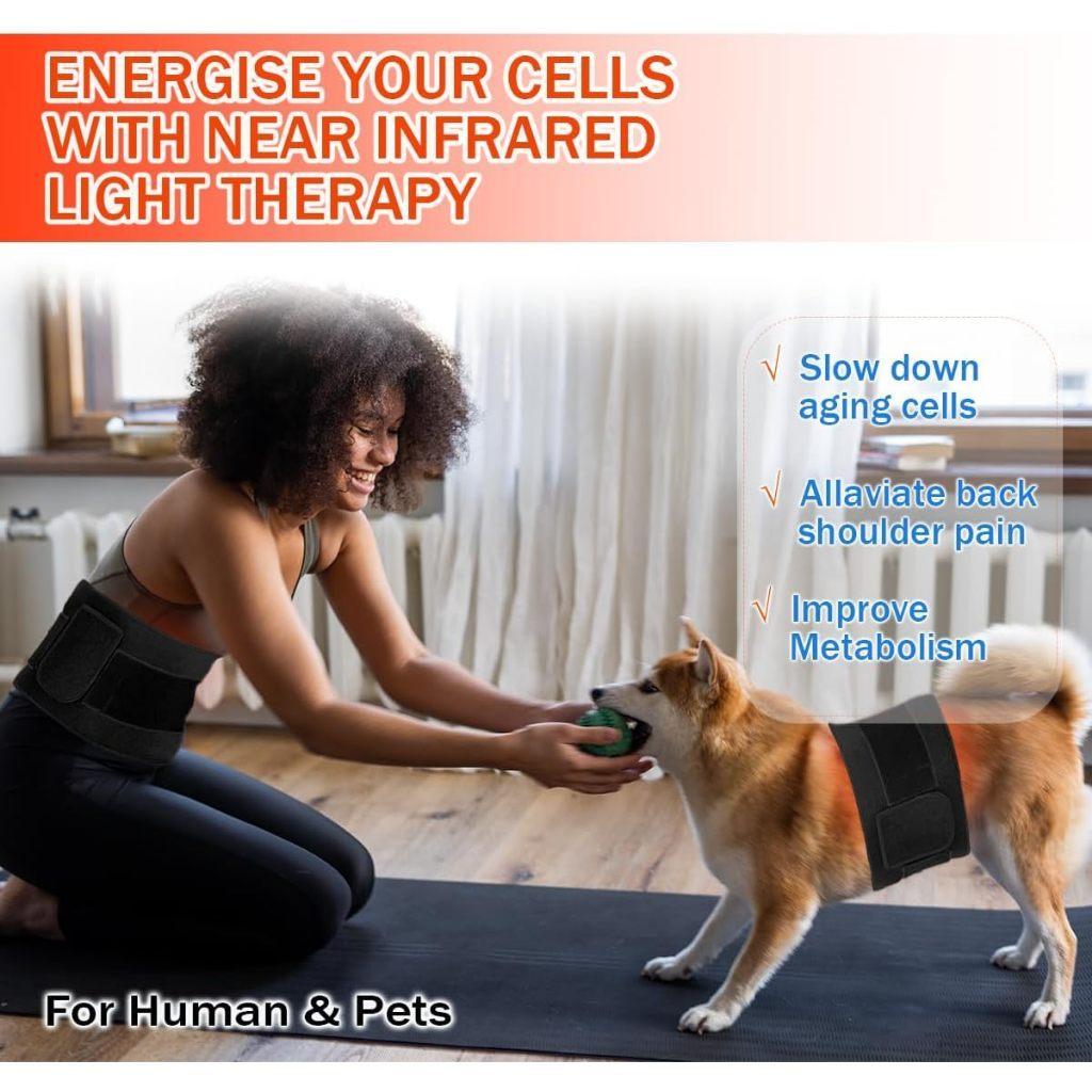 660nm 850nm Body Pain Relief NIR Deep Therapy Device Red Light Therapy Pad Portable Heating Light Therapy Wrap Belt