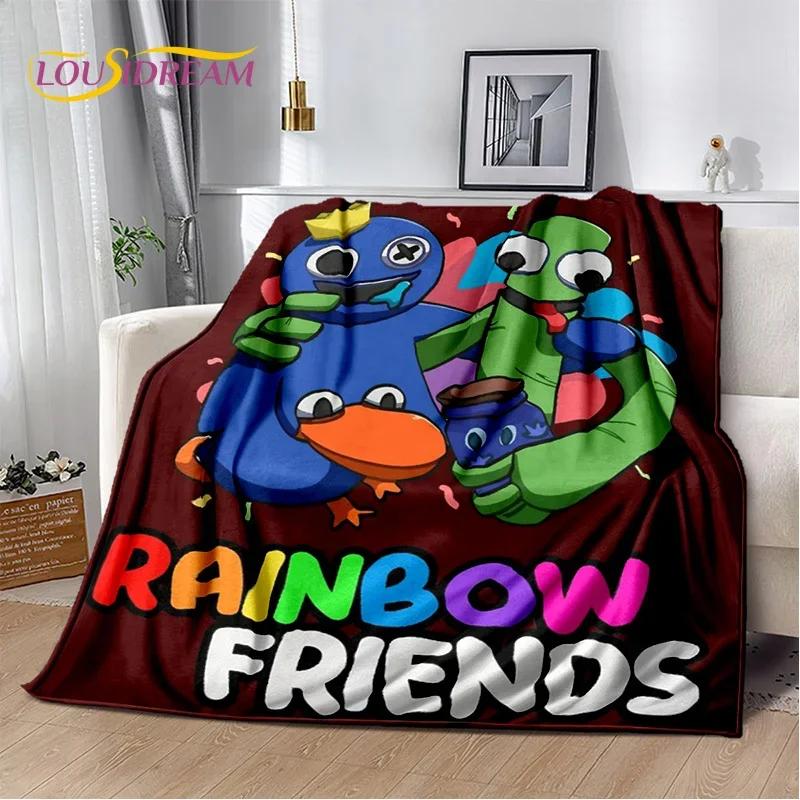 Game R-Rainbow Friends Cartoon Soft Flannel Blanket for Beds Bedroom Sofa Picnic ,Throw Blanket for Cover Outdoors Leisure Gift