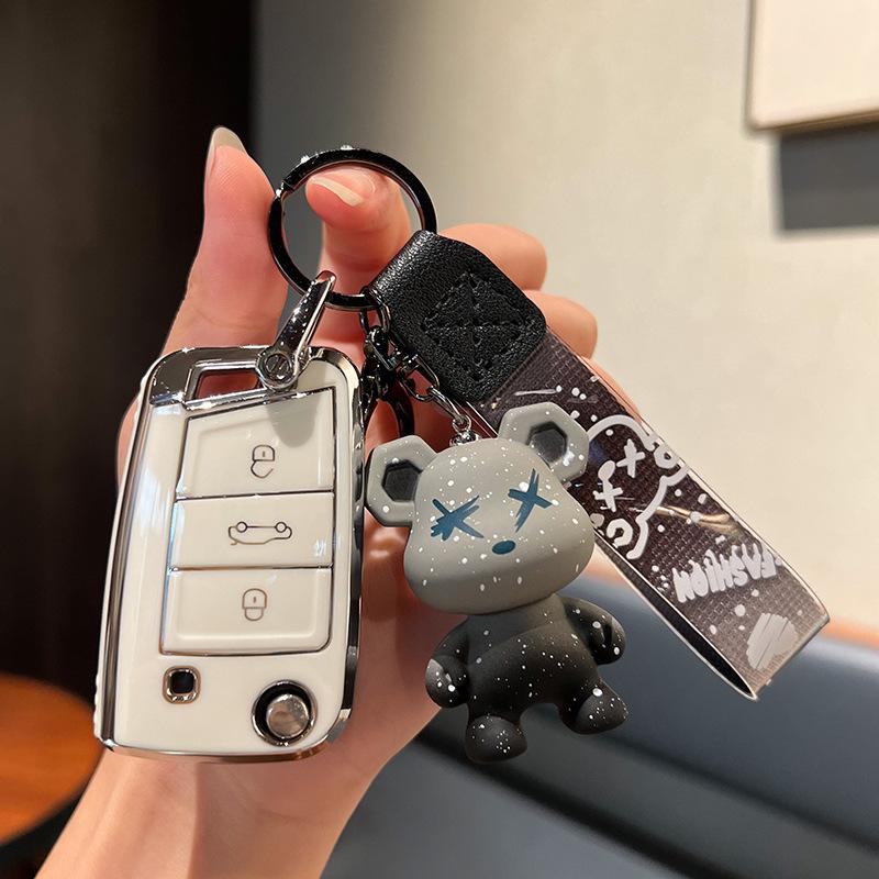 TPU Car Key Case Cover for VW Polo Golf 7 Tiguan for Skoda Octavia Kodiaq Karoq for SEAT Ateca Leon Ibiza 2016 2017 2018 2019