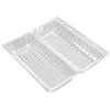 25 ST Engångs Plast Gångjärnsförsedd Limpbehållare Mat Frukt Förvaringslåda 18,5 x 12,5 x 7cm