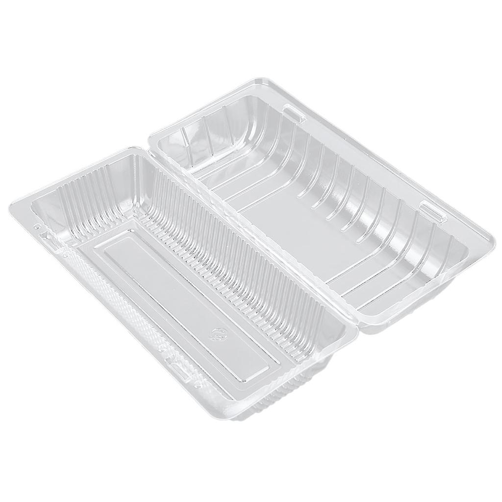25 ST Engångs Plast Gångjärnsförsedd Limpbehållare Mat Frukt Förvaringslåda 18,5 x 12,5 x 7cm