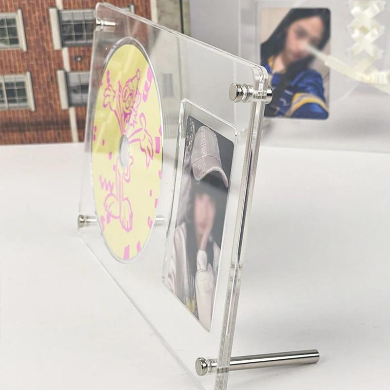Ins Cd Picture Display Stand Frame Poster Holder Transparent Acrylic Photo Frame Idol Postcards Protector Album Home Room Decor