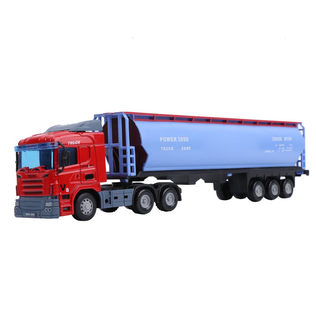 1:43 Engineering Tank Container Truck Model Toy PullBack Highly Simulation Children Vehicle Toy(Red