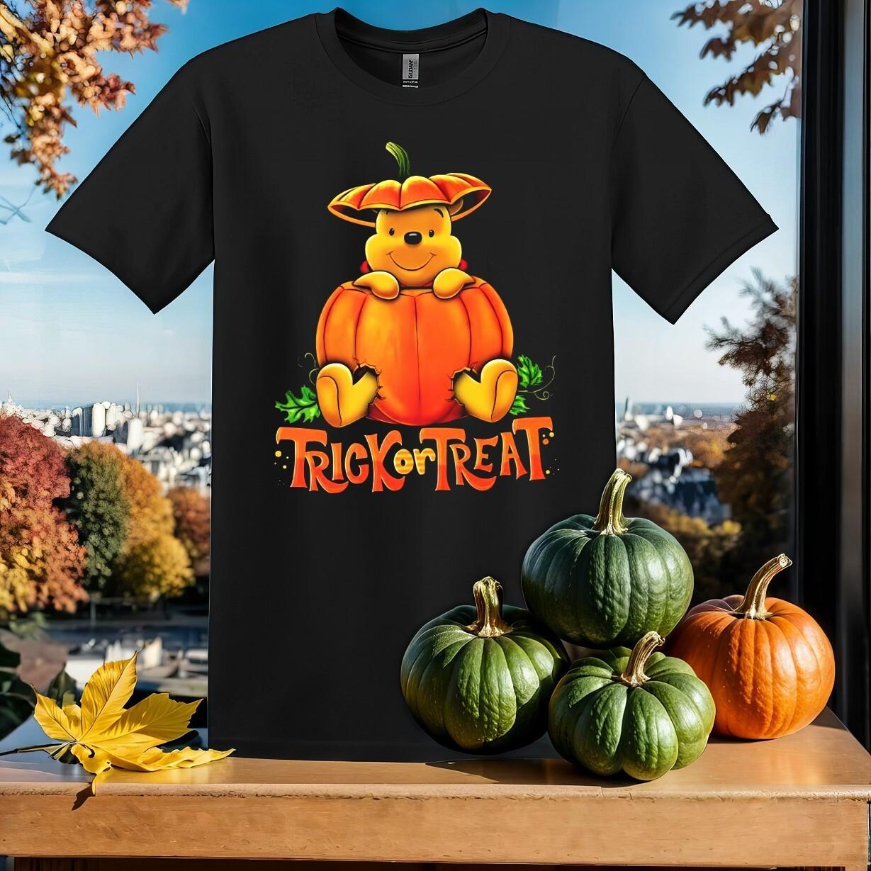 Trick Or Treat Pooh Halloween T-shirt T shirt Men Women Unisex Tshirt SY804 XL