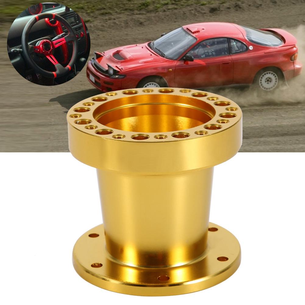 3inch Car Steering Wheel Hub Aluminum Spacer Steering Wheel Hub Adapter Kit (Black)