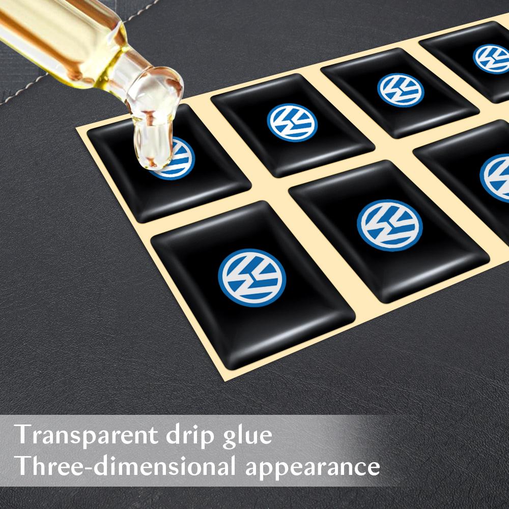 3D Epoxy Car Interior Stickers Steering Wheel Dashboard Decoration Decal For Volkswagen GOLF Polo Tiguan PASSAT New R Lavida GTI yzk045