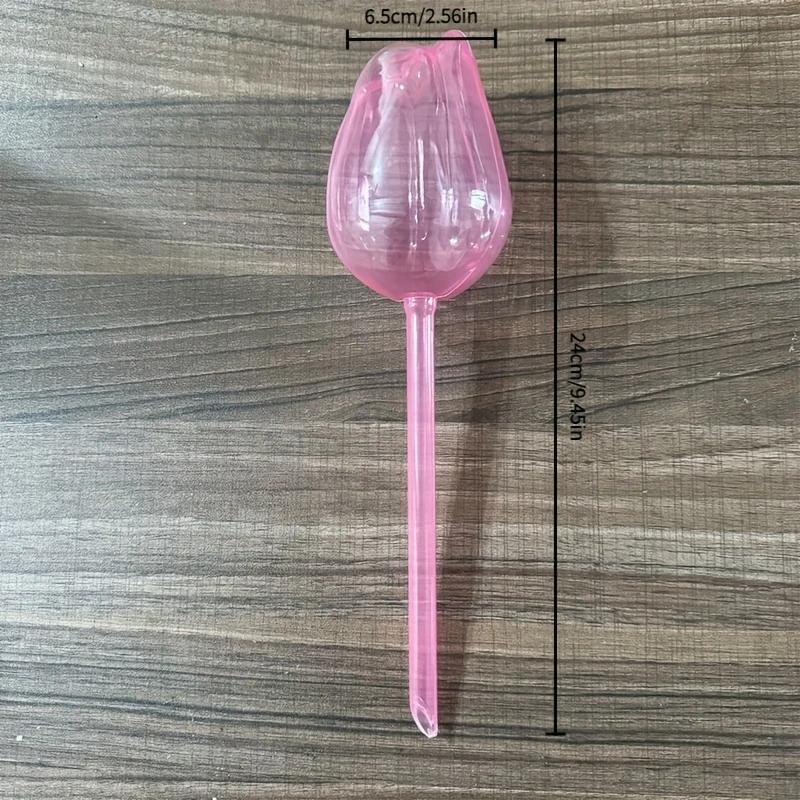 Creative Garden Tulip Plant Watering Device  Plastic Pink Plant Watering Ball Automatic Plant Dripper and Automatic Watering