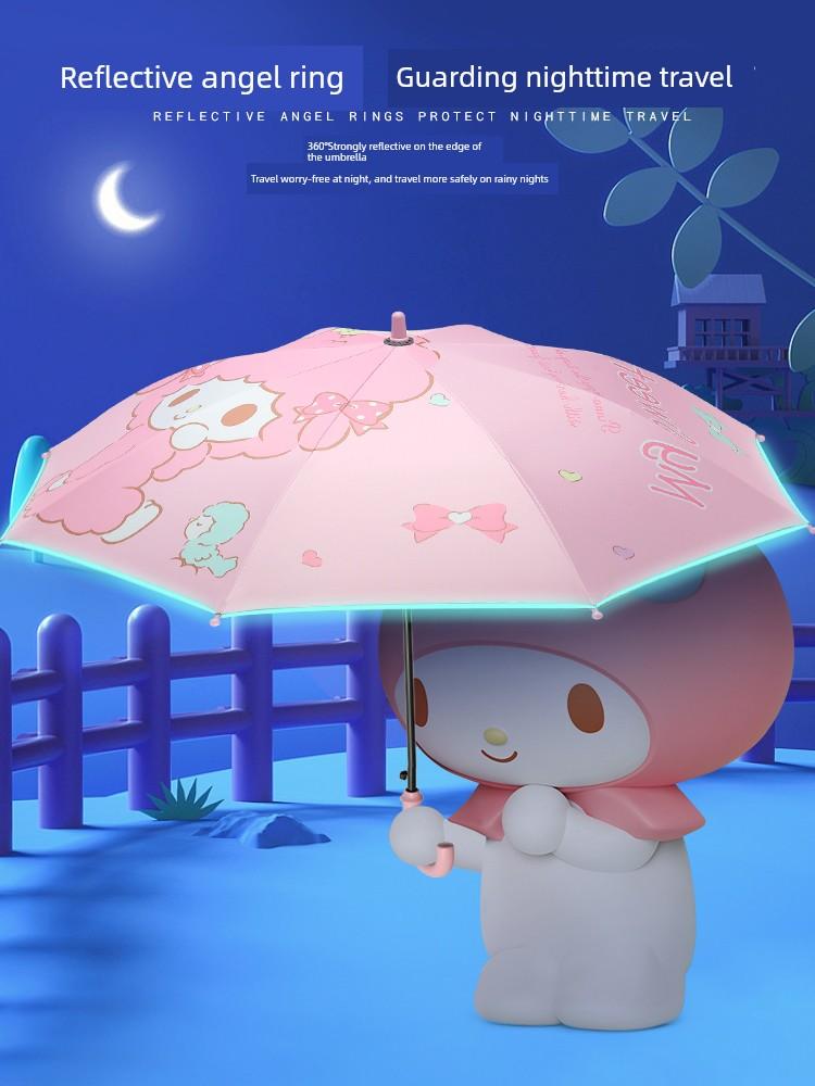 Sanrio Long-Handled Umbrella, Children's Umbrella, Dual-Use for Rain or Shine, Specially Designed for Students Going to School, Cute Cartoon Large