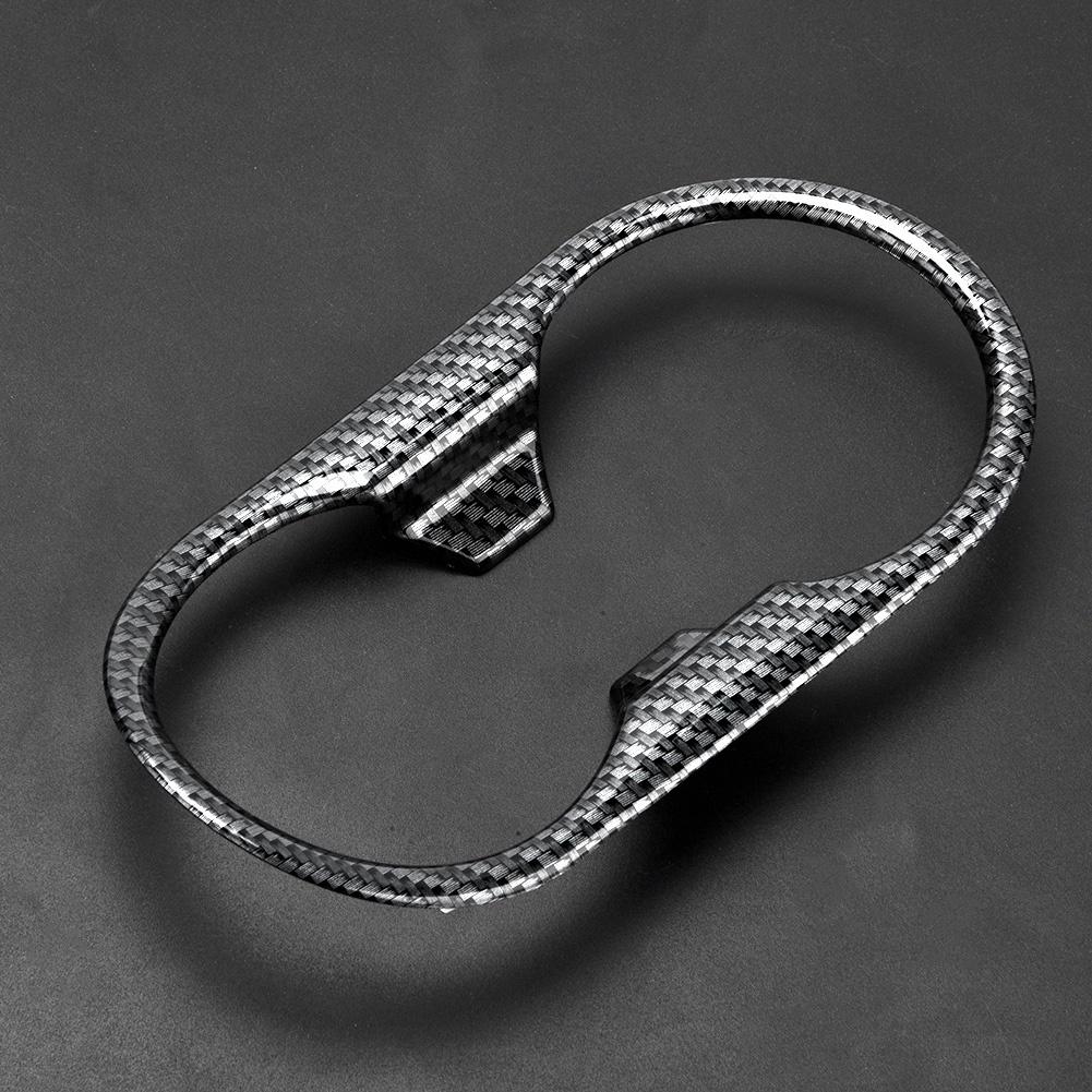 1pc Car Front Water Cup Frame Decoration Cover Trim for MG ZS 2017 2018 Carbon Fiber