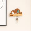 No-Drill Key Storage Holder Cloud House Forest Coat Rack  Housewarming Gift