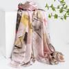 Mulberry silk silk scarf gift box  spring and summer versatile Xiangyang oil color printing long yarn sunscreen shawl