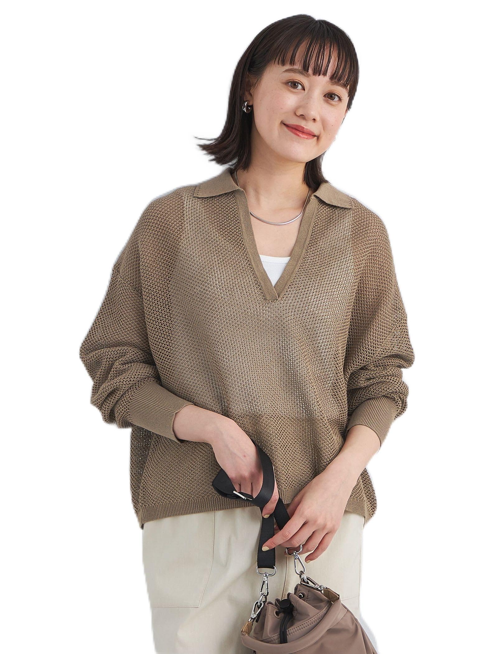 

United Arrows Green Label Relaxing Mesh Skipper Knit Pullover Washable 36131052611 2700 FREE - - MOCA(27)