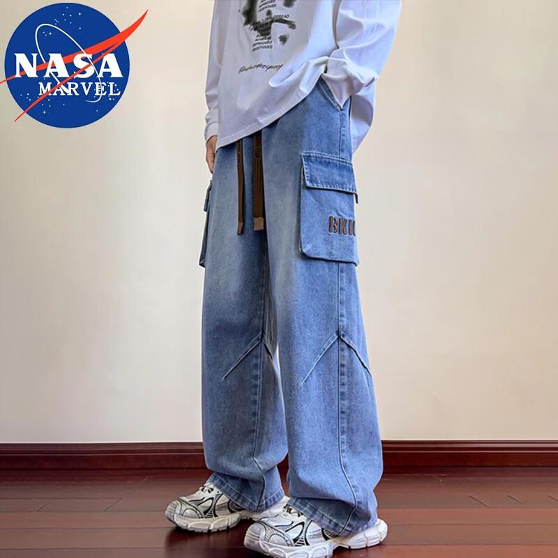 NASA MARVEL Men's Casual Loose-Fit Straight Jeans