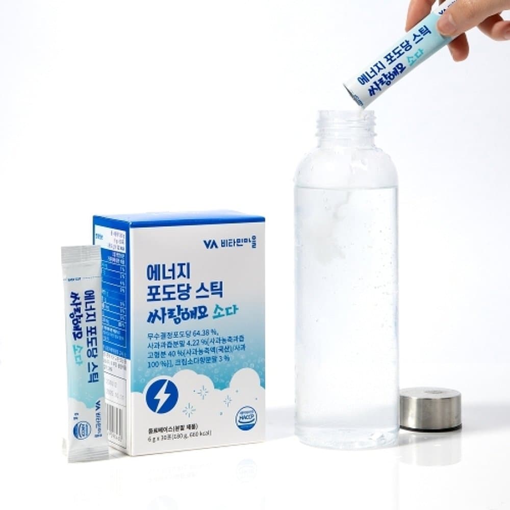 Vitaminvillage Energy Glucose Stick Energy Drink Love Soda Flavor 2 Boxes Total 60 Packs