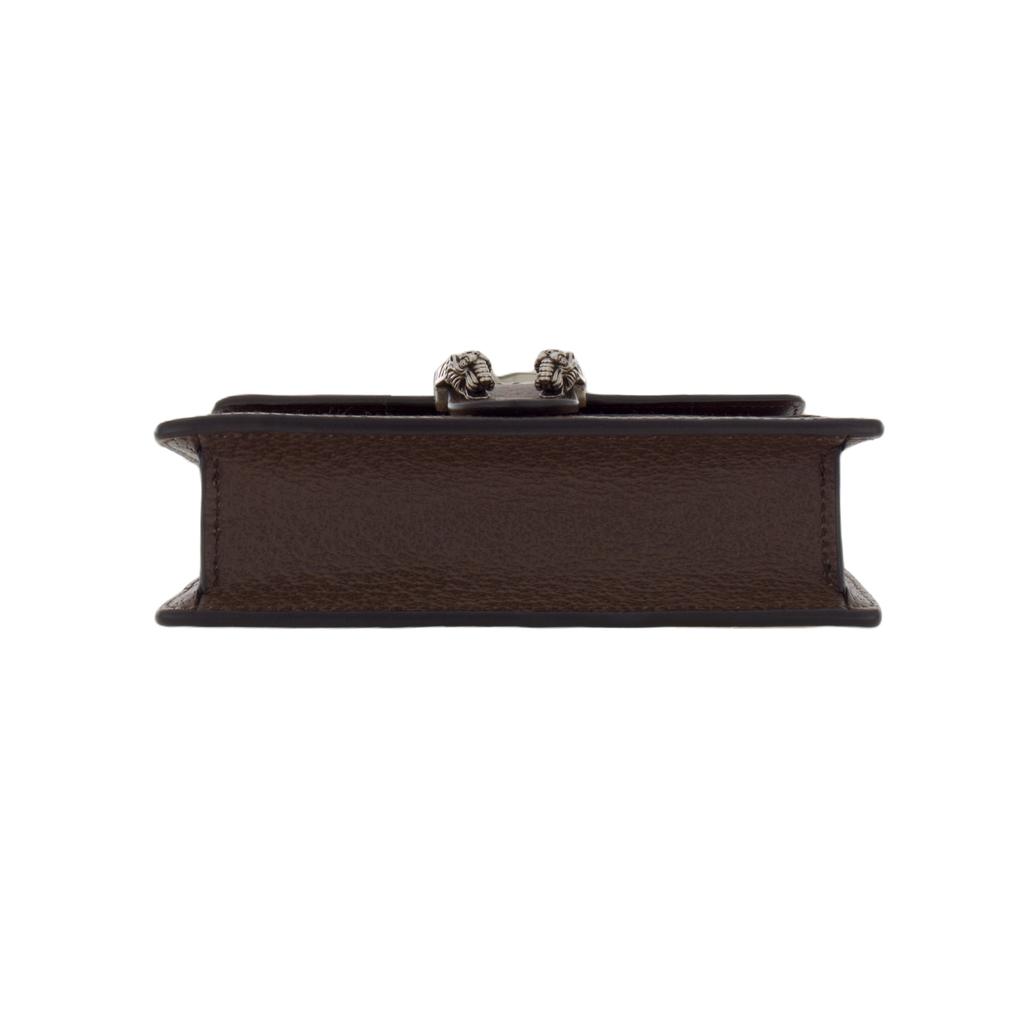 Gucci Dionysus Super Double G Monogram Clutch Bag Canvas With Leather Edging Chain Link Crossbody Mini Women'S Beige Brown