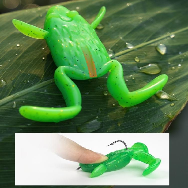 5pcs Frogs Crankbait Lures 3.7cm/4.7cm Topwater Frogs Lures Soft Frogs Baits Swimbait Artificial Fishing Lures with Hook