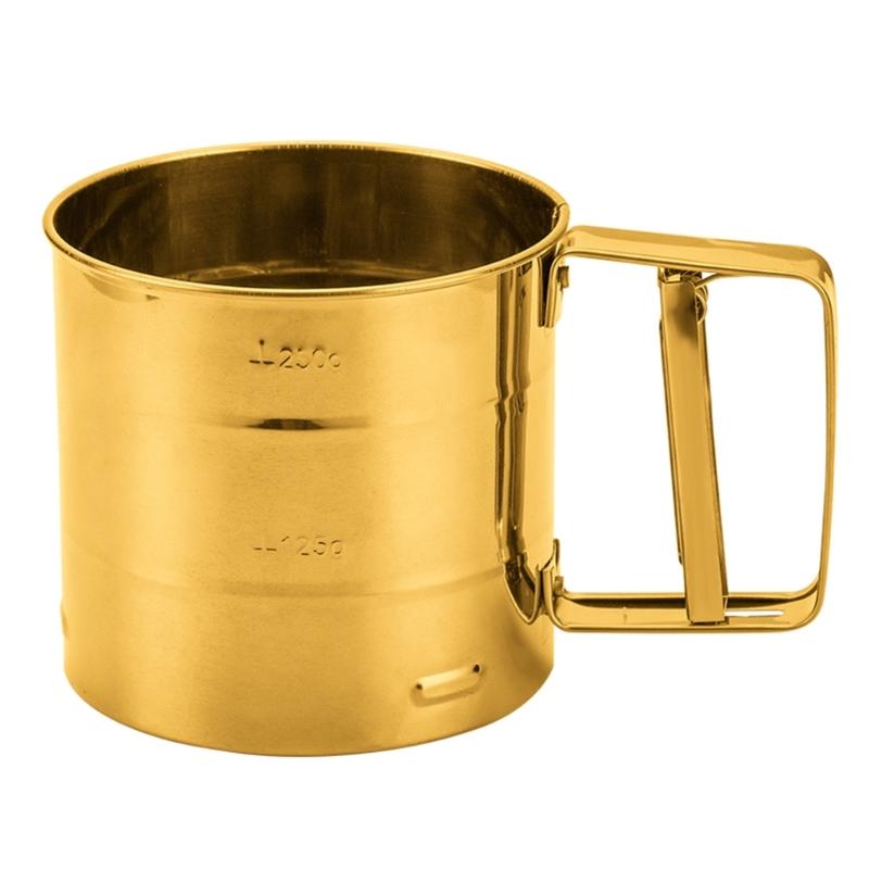 Hand-operated Flour Sieve Hand-pressed Semi-automatic Cup Flour Sieve Kitchen Baking Sieve Accessories Cake Gadget 1