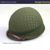 WWII M1 Classic Steel Helmet with Net Cover & Luminous Cat Eye Band - 3-in-1 Movie Prop Set