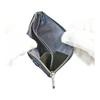 Inden-ya Inden Coin Purse F-Coin Purse 05 Deer Leather Navy x White Lacquer Patterned 1005-14-167 Custom Color Natural Deer Leather with Lacquer