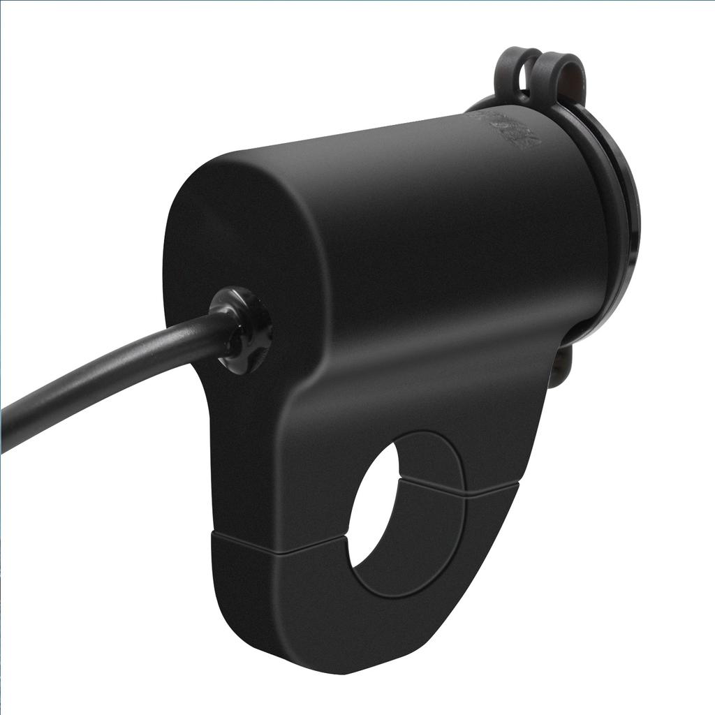 12V Motorcycle Handlebar 2.4A USB Adapter Charger with Digital Voltmeter Fits for 22mm-26mm Handlebars