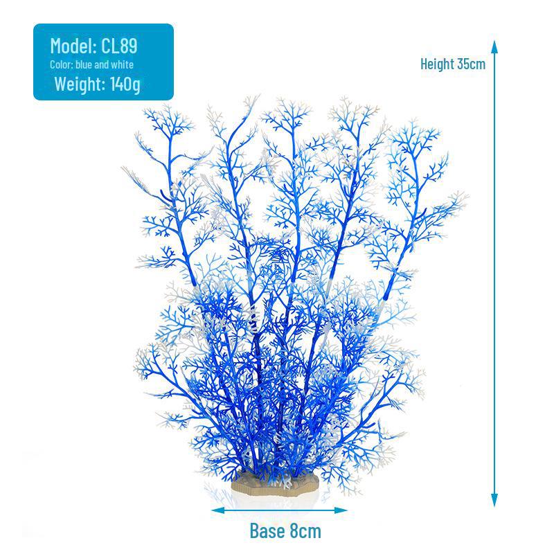 Aquarium Decor: Simulated Water Grass and Coral Tree CL89