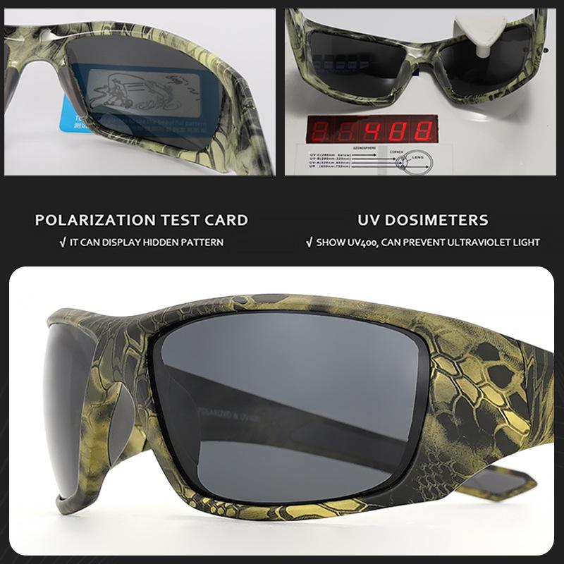 Camouflage Polarized Tactical Sunglasses: Ideal for Outdoor Sports, Hunting, and Fishing - Unisex Style for European and American Use