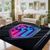 Atletico Madrid Design Crystal Velvet Rug Soft Decorative Mat for Bedroom Entrance