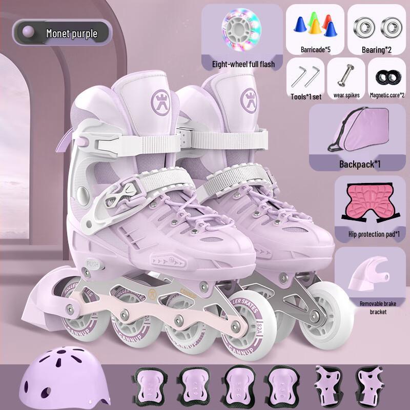 Swivel Kids Flashing Adjustable Inline Skates Set 1