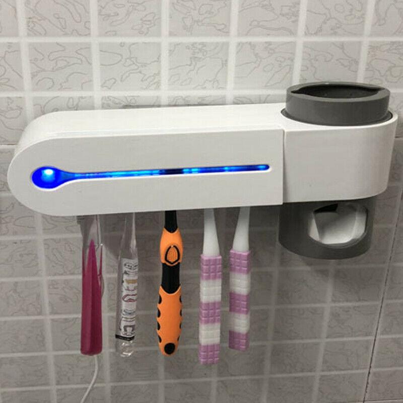 Buy Bathroom Automatic Toothpaste Dispenser Sterilizer UV Light