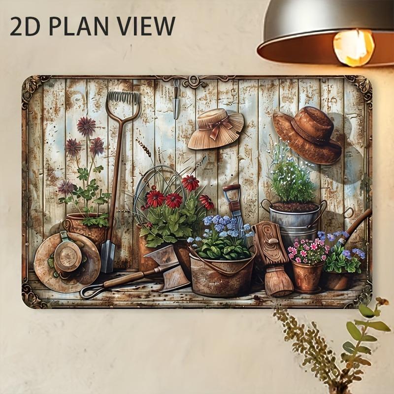 2D Flat Vintage Style Iron Tin Sign with Durable Construction and Classic Design for Wall Display