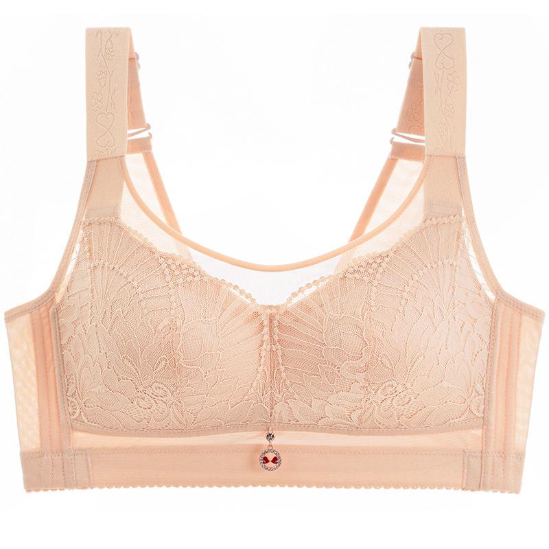 Undergarment Women's Anti-sagging Thin Strapless Bra Vest Style Gathering and Retracting Breasts Large-sized Bra