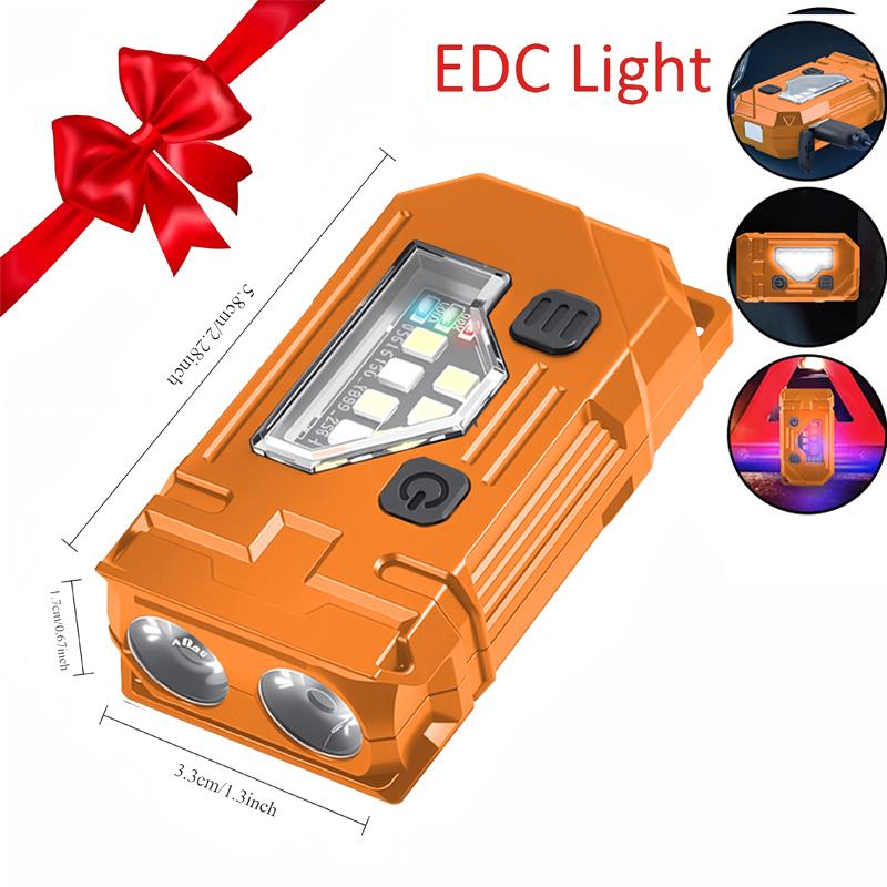 MINI USB Rechargeable LED Flashlight Portable Tail Magnet Work Light Super Bright Camping Lantern Side COB Emergency Torch Light