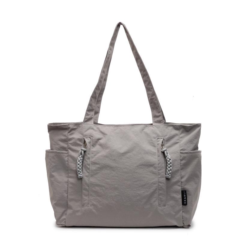 Japanese-Style Waterproof Nylon Minimalist Shoulder Bag for Women - Large Capacity Commuter Tote