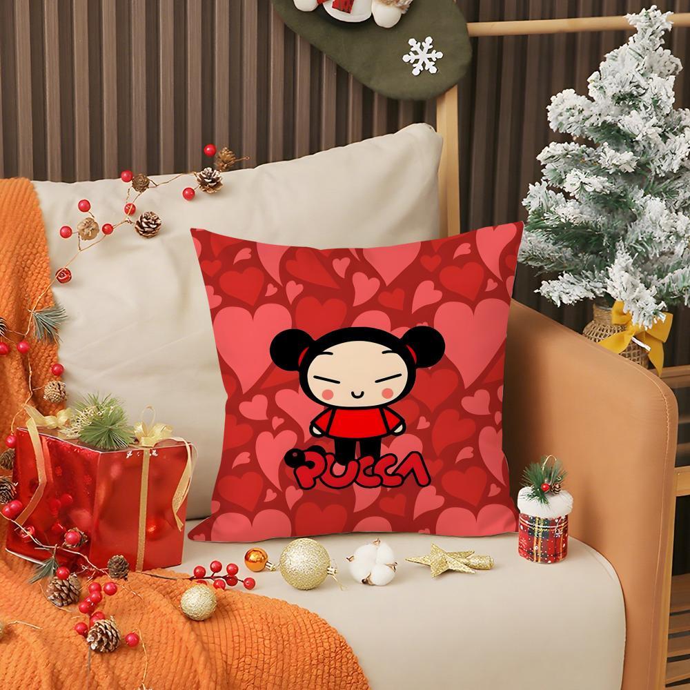 Cute Lovely Cartoon PPucca Pillow Case Printing Pillowcase Living Room Sofa Cushion Cover Bedroom Room Decor
