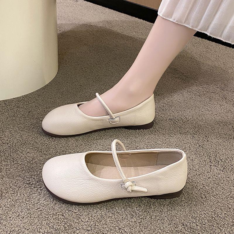 Summer Round Toe Ladies Footwear Mary Jane Women's Flat Shoes 2025 Low Price Comfortable Fashion Elegant Dress Shoe Wholesale