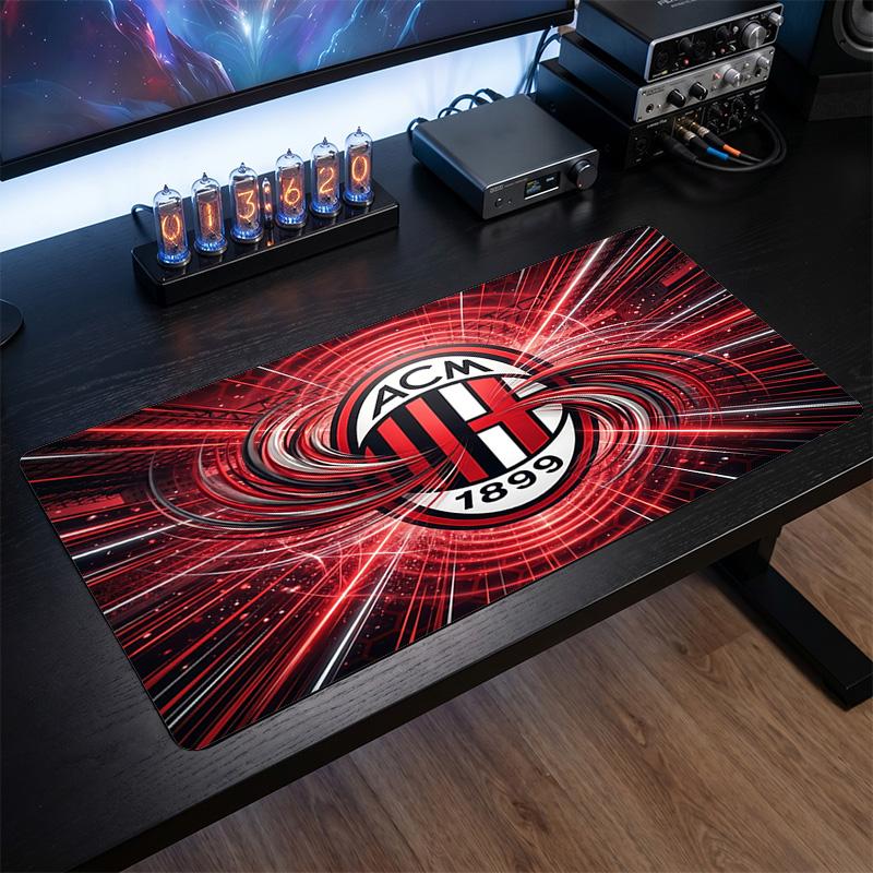 Tappetino per Mouse Grande Stampato AC Milan, Tappetino Morbido in Gomma Antiscivolo per Scrivania da Gioco per Ufficio Laptop Computer Decorazione