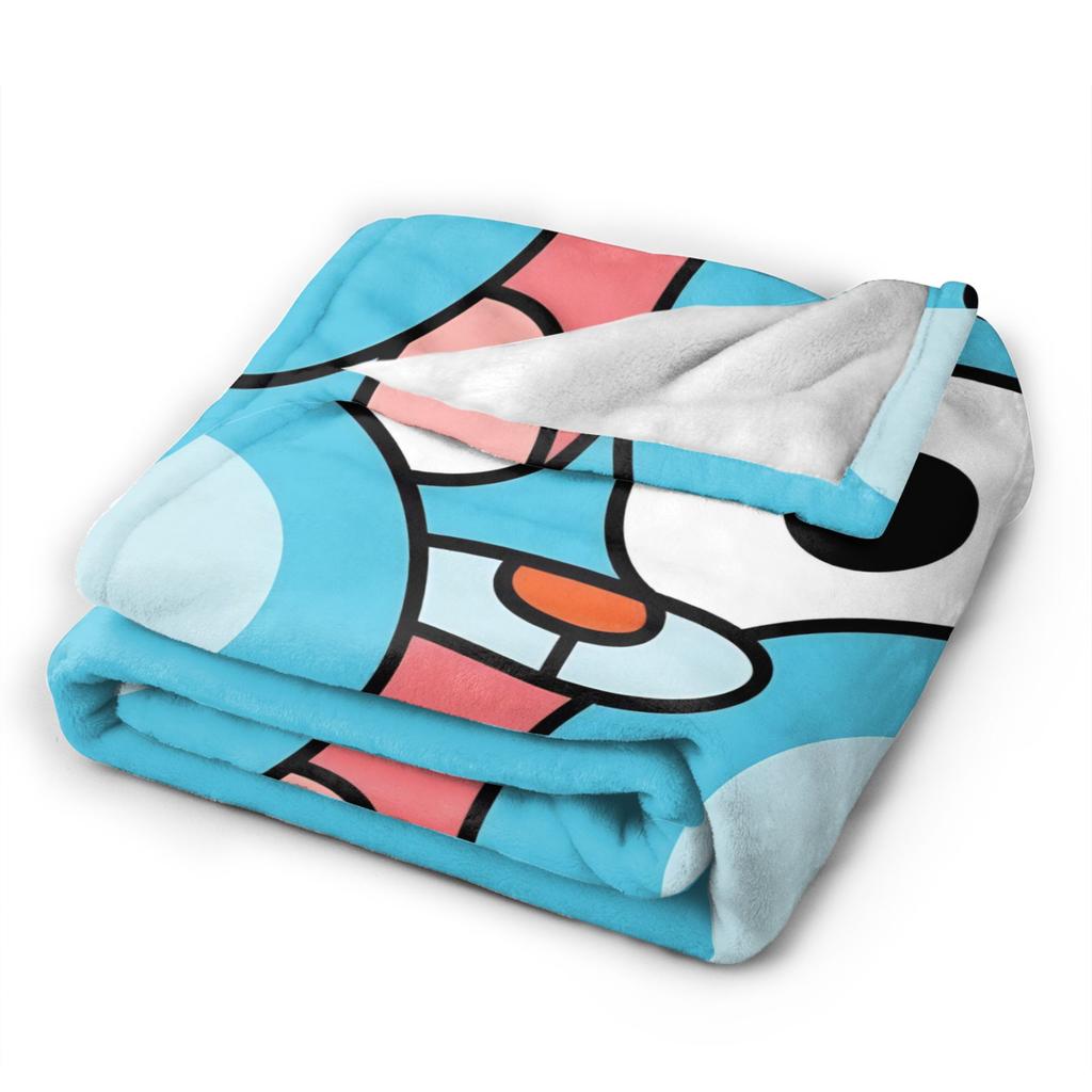 Gumballs Face Flannel Blanket Customized Throw Blanket for Home 150*125cm Plush Thin Quilt,