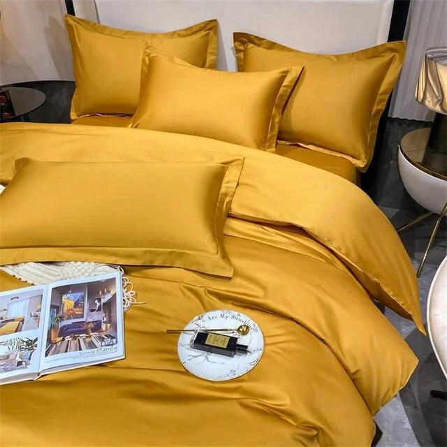 3-teiliges Set Luxus-Bettwäsche-Set aus 100 % ägyptischer Baumwolle, Bettbezug-Set für Einzel-, Doppel-, Queen-Size-Betten, weicher Bettbezug, Kissenbezug