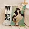 Pink Trustfall Pnk Singer Cushion Cover Silky Short Plush DoubleSided Printed Pillow Case for Sofa All Seasons Home Decor Gift
