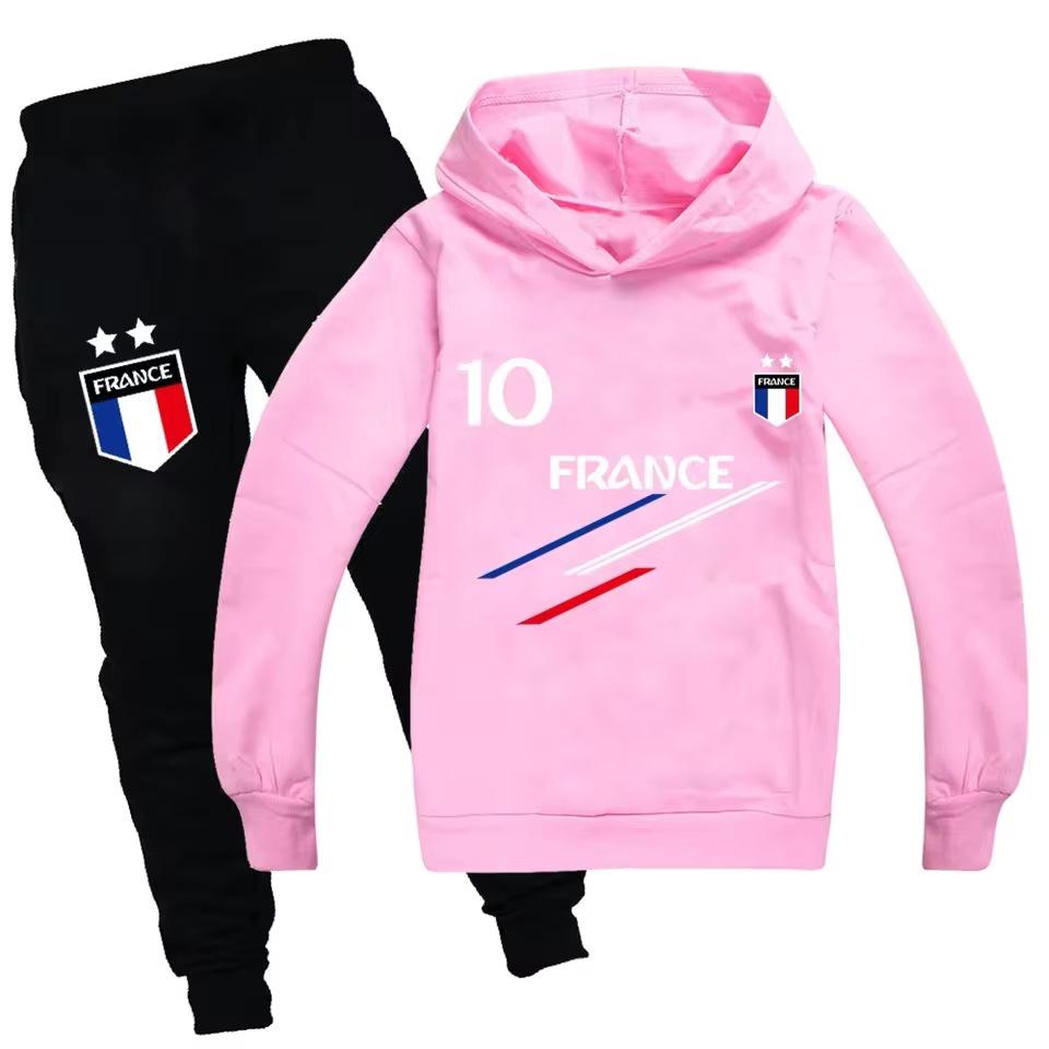 2-Piece French Football Outfit for Boys and Girls, Ages 2-15