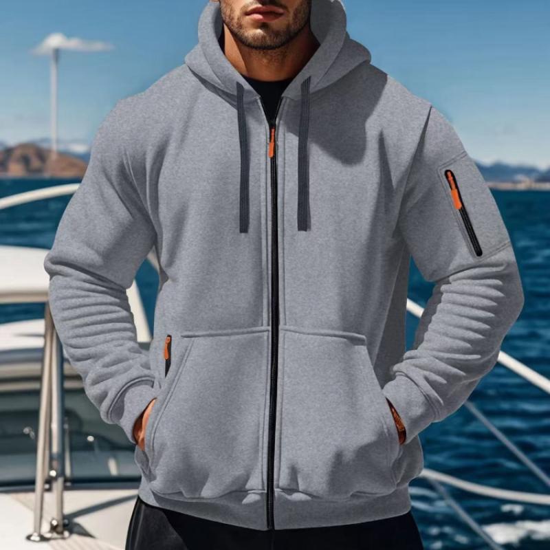 Fashion Casual Autumn and Winter Hat Sweater Zipper Long Sleeve Men's and Women's Same Style Sweatshirt Running Training Outdoor Warm Fitness Jacket