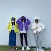 Women's Short Light Down Jacket Autumn Winter Hooded Single Breasted Loose White Duck Down Coat Pocket Stand Collar Solid Color