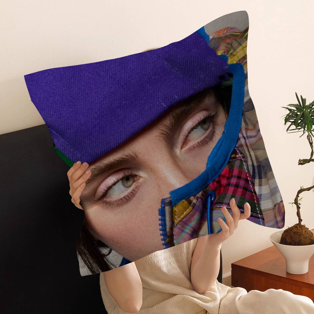 Hot Singer B-Billie E-Eilish Maple Design Cushion Cover Happy Autumn Harvest decor Holiday Decorati Pillow Cover