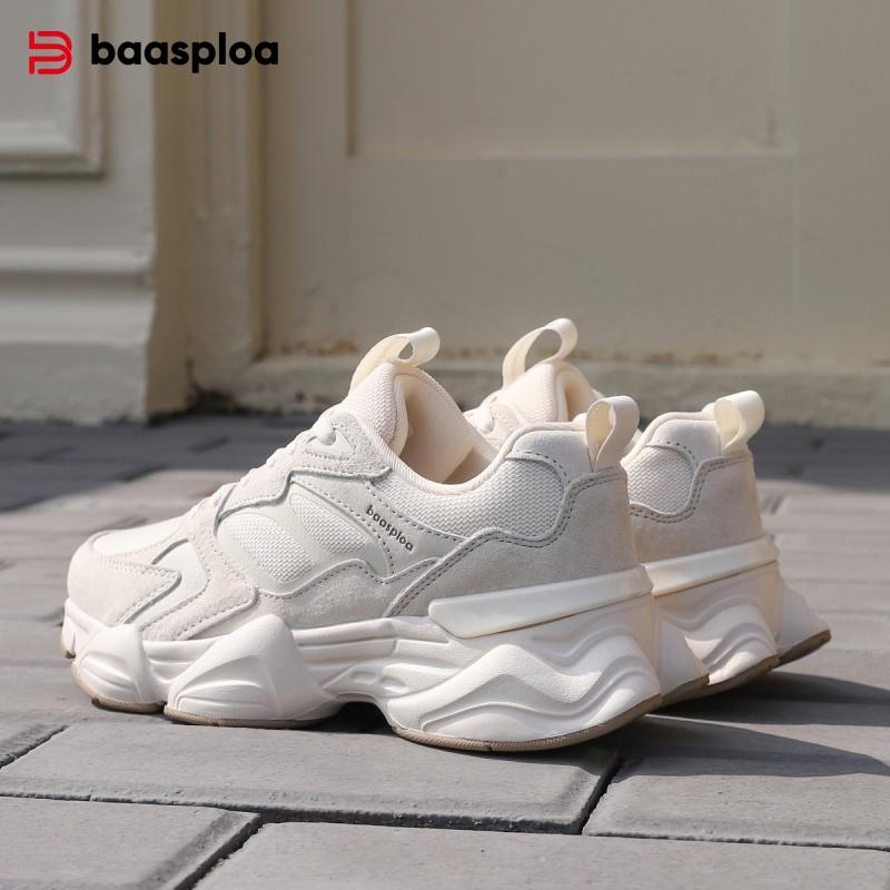 BAASPLOA Dámské ležérní tenisky Módní pohodlná obuv pro chůzi pro ženy Jednobarevná sportovní obuv Protiskluzová Zvýšení výšky