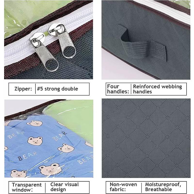 Vlies Unterbett-Aufbewahrungstasche, Faltbarer Staub- und Feuchtigkeitsbeständiger Organizer - Decken Kleider Aufbewahrungsbox für Kleiderschrank Zuhause