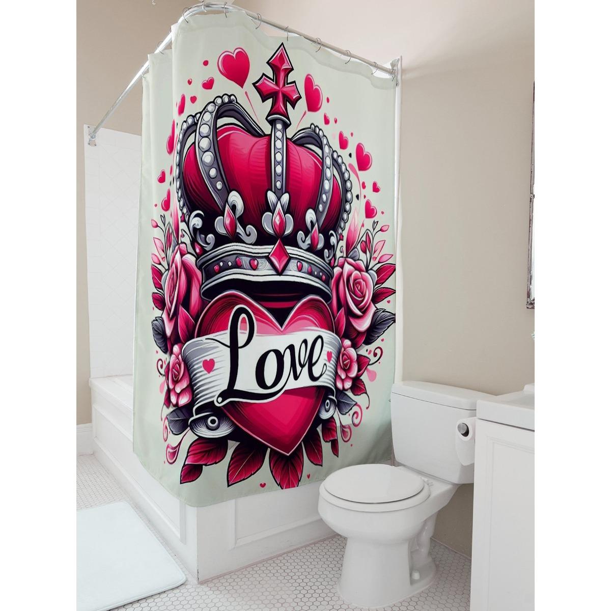 

Love Crown Waterproof Shower Curtain W60H190(CM)-1 Pcs