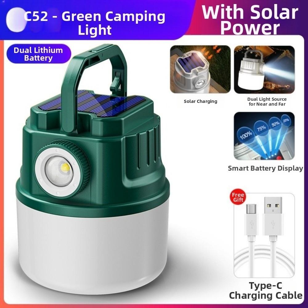 Battery Display Solar Outdoor Lamp Waterproof Tent  Light Outdoor Camping Light  Outdoor Camping