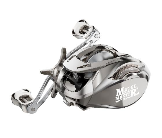 2025 Carbon Fiber Compact Design Anti-Corrosion Magnetic Braking 6.3:1 Double Spools 3+1BB 20kg Max Drag Fishing Baitcaster Reel Left Hand