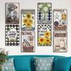 HD Metal Tin Sign Vintage Sunflower Home Sweet Home Welcome Poster Wall Decor for Living Room Kitchen Home Decoration